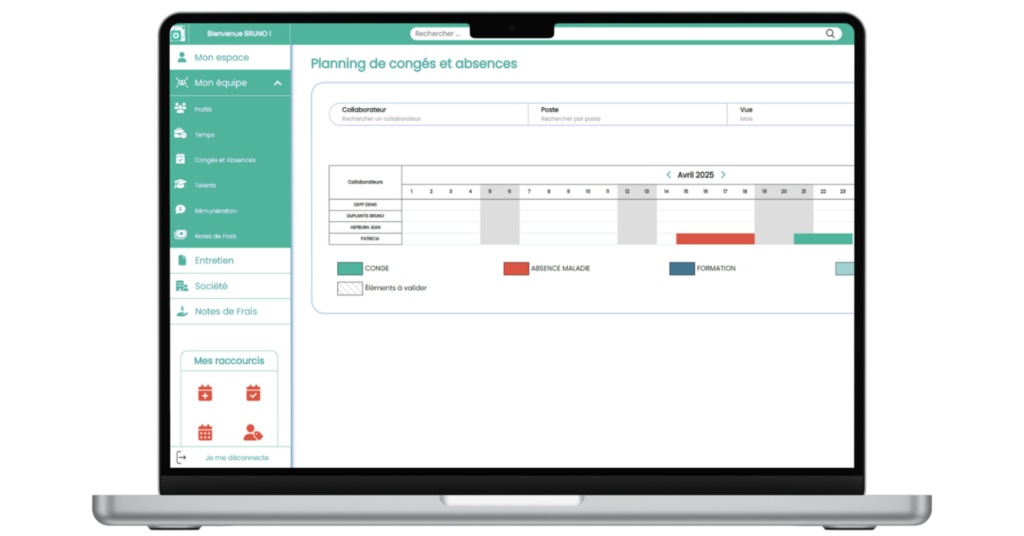 Logiciel de gestion des congés et absences