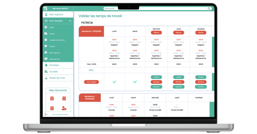 Logiciel de gestion des temps et activités
